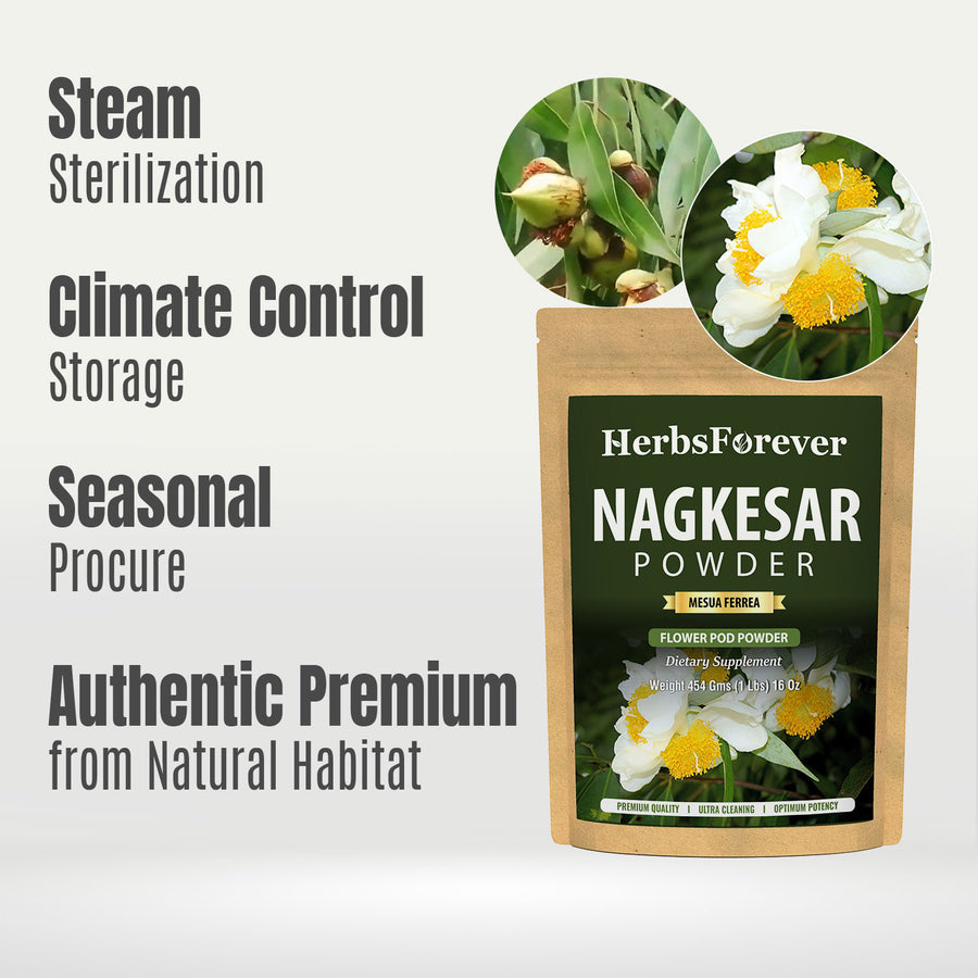 Nagkesar Powder (Mesua Ferrea) - Non GMO - Vegan - 454 Gms - 1LBS
