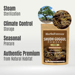 Shudh (Purified) Guggul Resin Powder – (Commiphora Mukul) – Non GMO - Vegan – 230 Gms - ½ LBS