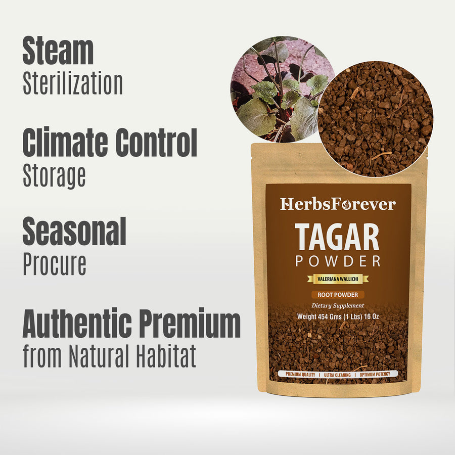 Tagar Powder (Valeriana Wallichii) - Non GMO - Vegan - (454 Gms - 1LBS)