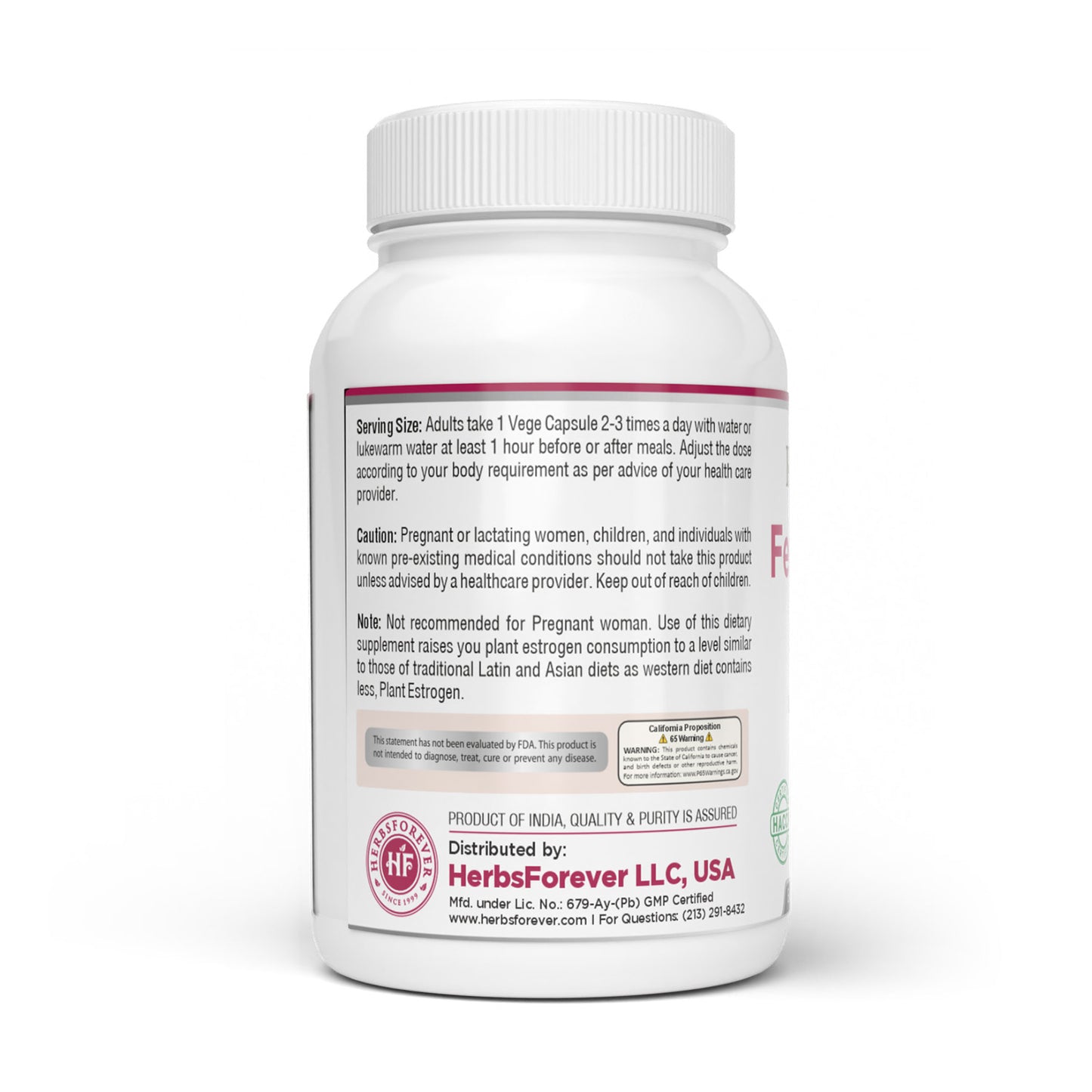 Female 30 Plus Capsules - Ayurvedic Herbal Supplement – 90 Vege Capsules – 800 Mg Each