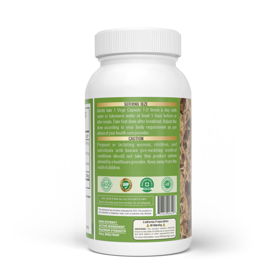 Gokshura Capsules - Tribulus Terrestris - 40% Saponin - Extract Ratio 10:1 - 60 Vege Capsules - 750 mg each