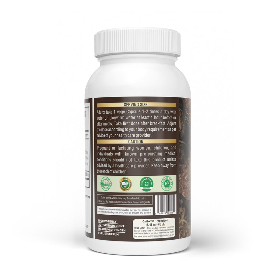 Jatamansi Capsules – Nardostachys Jatamansi - 2% to 2.5% Jatamansone - Extract Ratio 6:1 - 60 Vege Capsules - 800 mg each