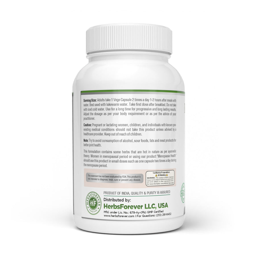 Joint Health Capsules - Ayurvedic Herbal Supplement - 90 Vege Capsules, 800 mg each
