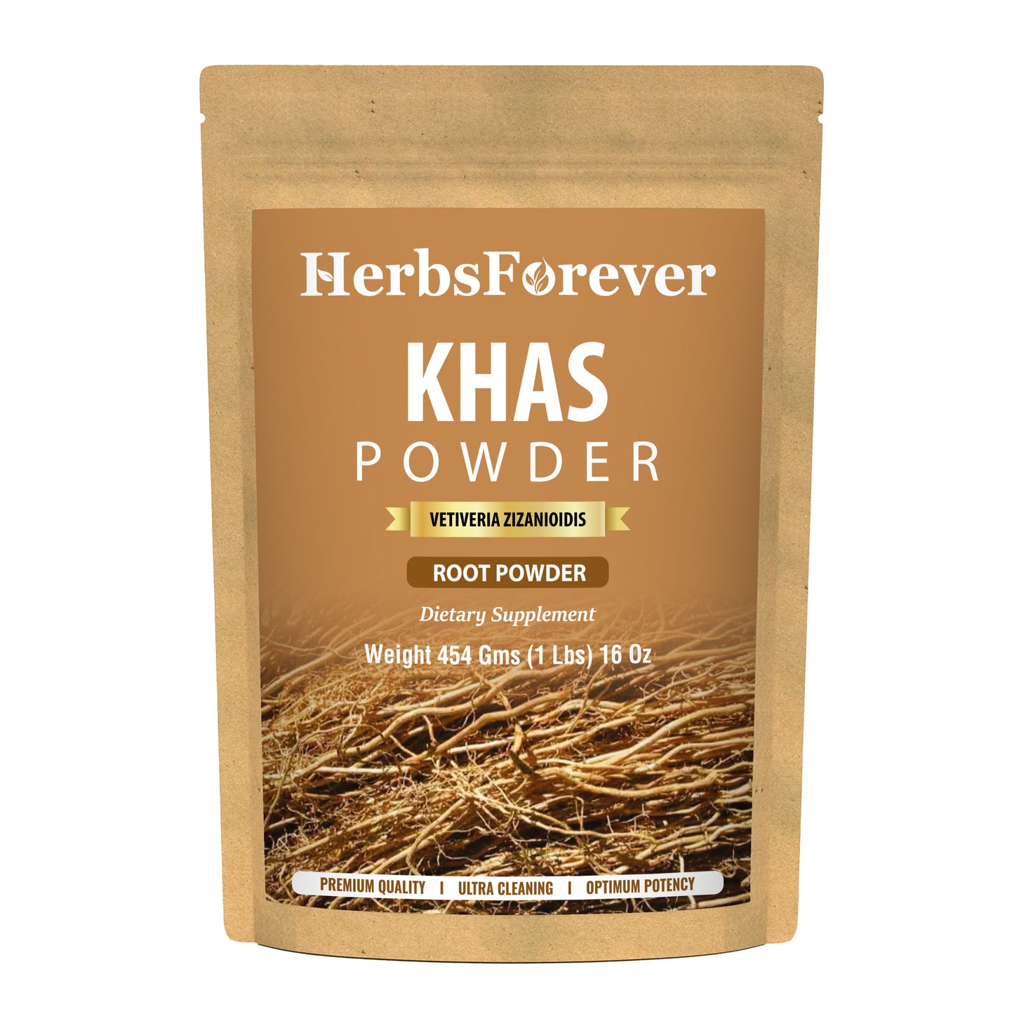 Khas Powder – Vetiveria Zizanioides - Non GMO - Vegan - (454 Gms - 1LBS)