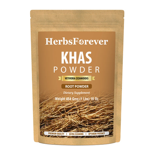 Khas Powder – Vetiveria Zizanioides - Non GMO - Vegan - (454 Gms - 1LBS)