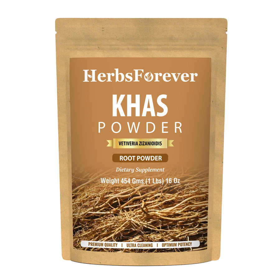 Khas Powder – Vetiveria Zizanioides - Non GMO - Vegan - (454 Gms - 1LBS)