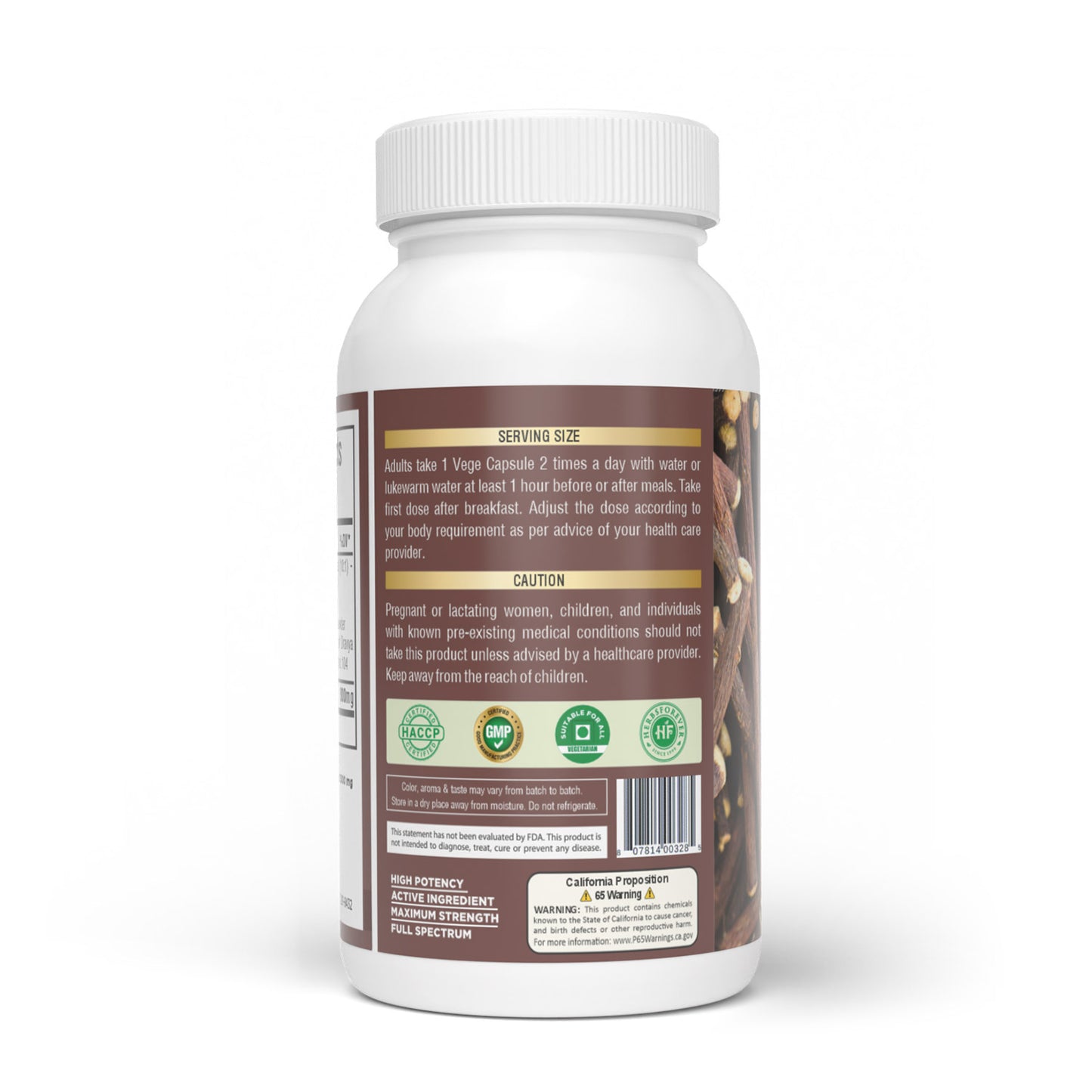 Licorice Capsules – Glycyrrhiza Glabra - 10% glycyrrhizin - Extract Ratio 10:1 - 60 Vege Capsules - 800 mg each