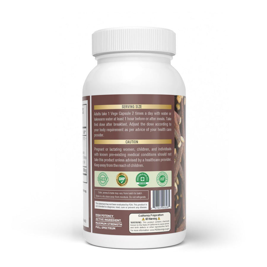 Licorice Capsules – Glycyrrhiza Glabra - 10% glycyrrhizin - Extract Ratio 10:1 - 60 Vege Capsules - 800 mg each