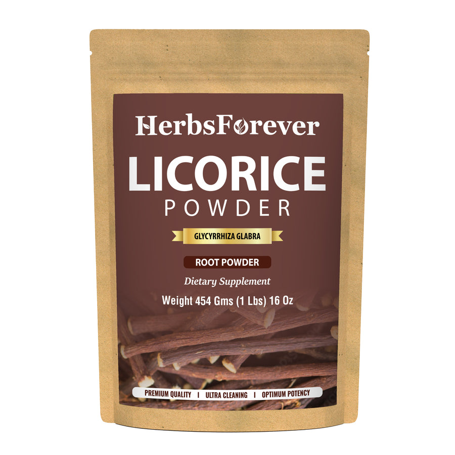 Licorice Powder (Glycyrrhiza Glabra) - Non GMO - Vegan – (454 Gm - 1LBS)