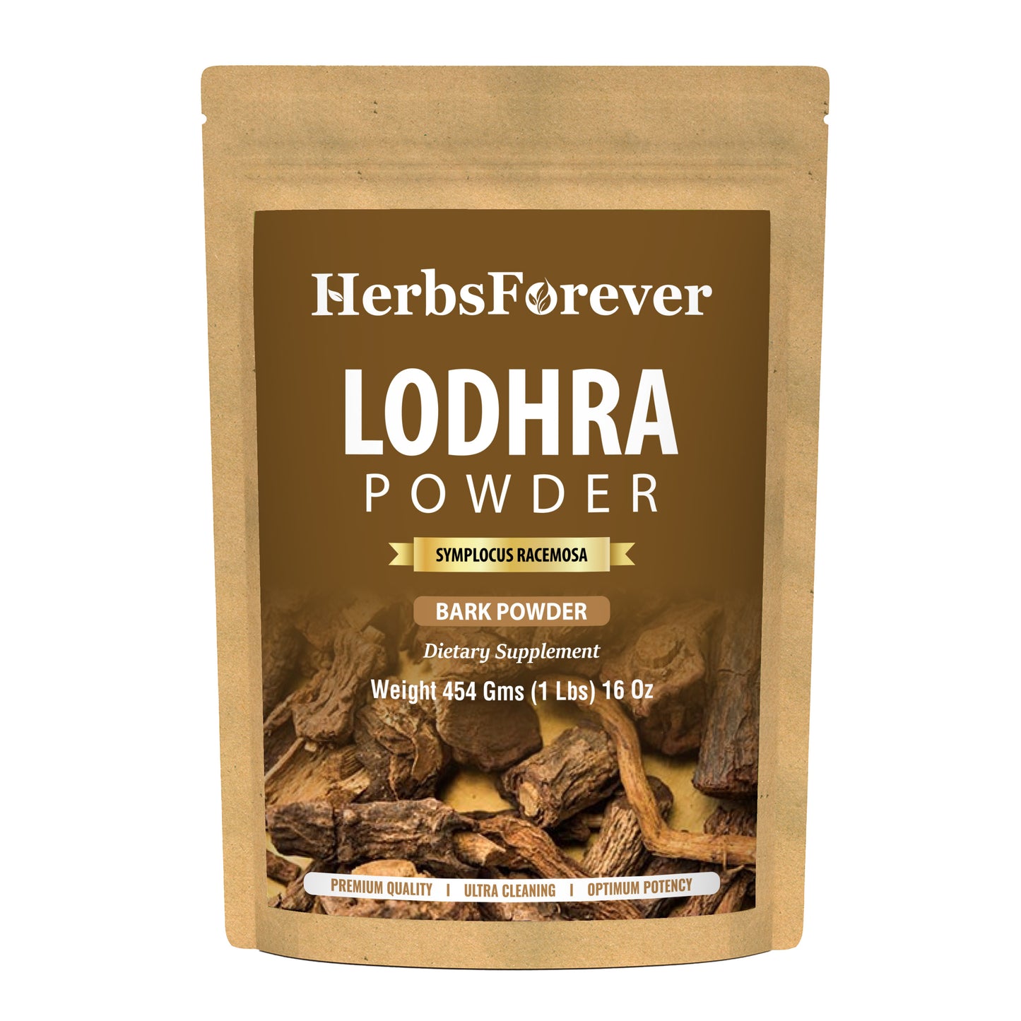 Lodhra Powder (Symplocos Racemosa Roxb) - Non GMO - Vegan - (454 Gms - 1LBS)
