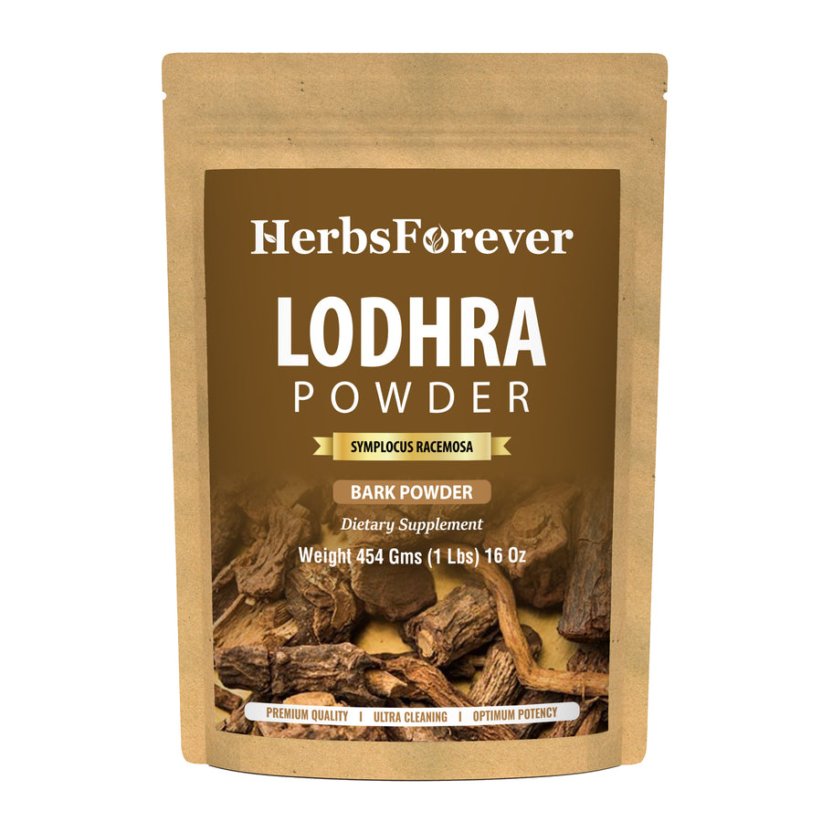 Lodhra Powder (Symplocos Racemosa Roxb) - Non GMO - Vegan - (454 Gms - 1LBS)