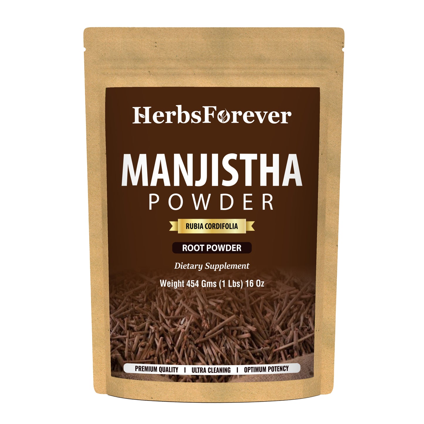Manjistha Powder (Rubia Cordifolia) - Non GMO - Vegan - (454 Gms - 1LBS)