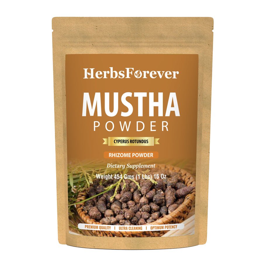 Mustha Powder (Cyperus Rotundus) - Non GMO - Vegan - (454 Gms - 1LBS)