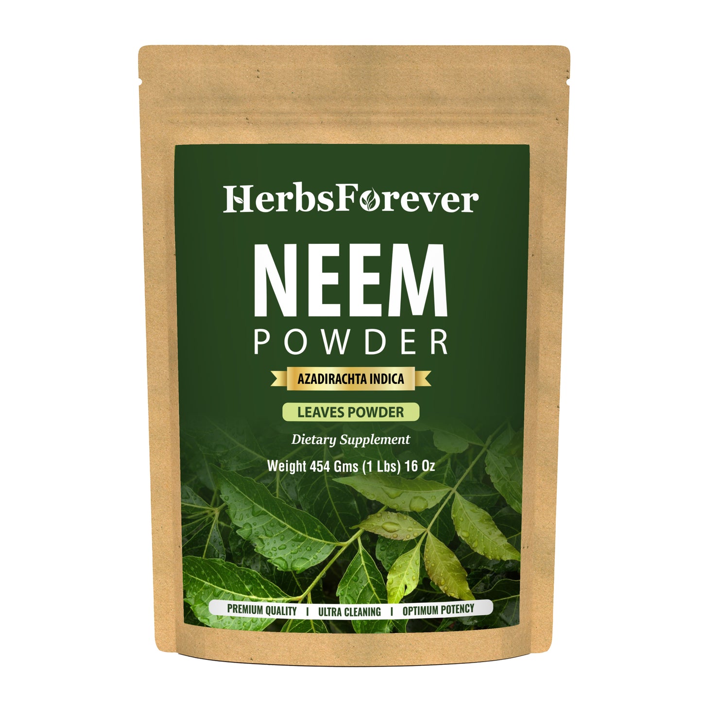 Neem Powder (Azadirachta Indica) - Non GMO - Vegan - (454Gms - 1LBS)