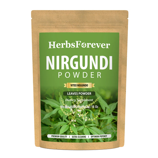 Nirgundi Powder (Vitex Negundo) - Non GMO - Vegan - (454 Gms - 1LBS)