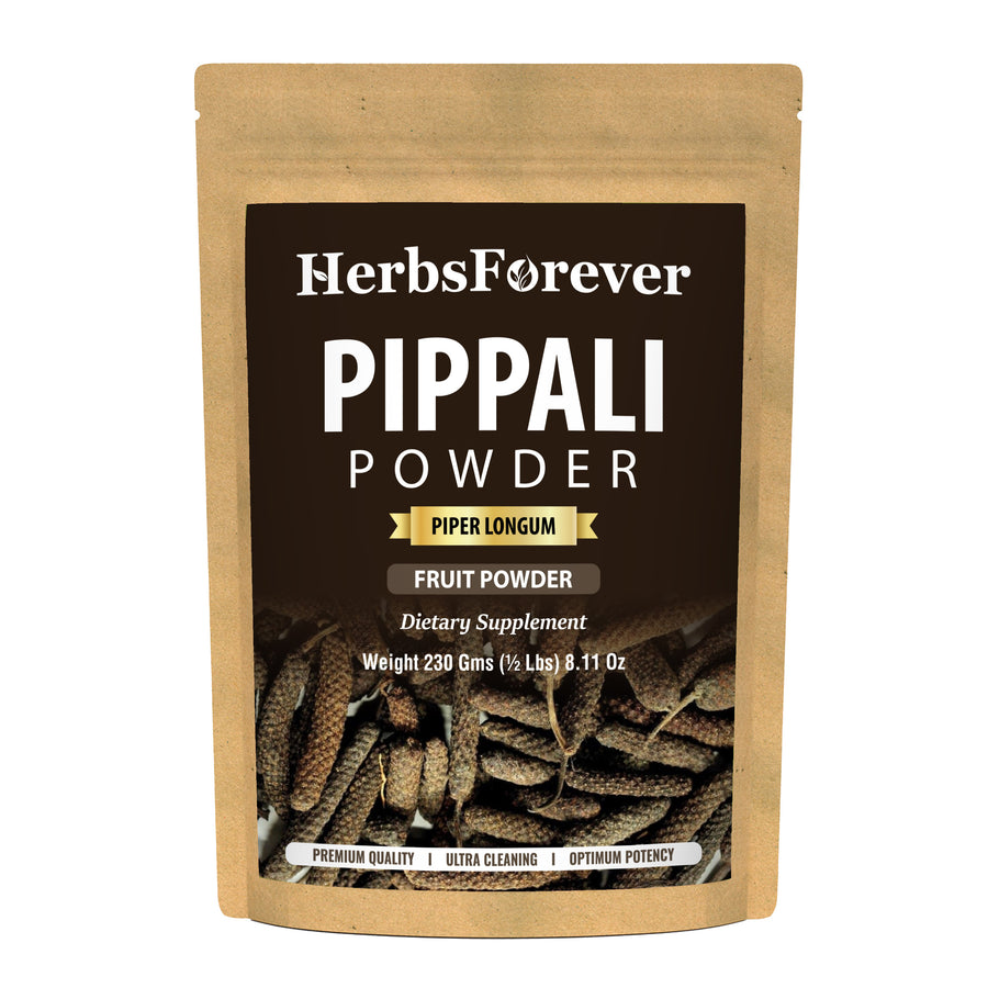 Pippali Powder (Piper Longum) - Non GMO - Vegan - (230 Gms- ½ LBS)