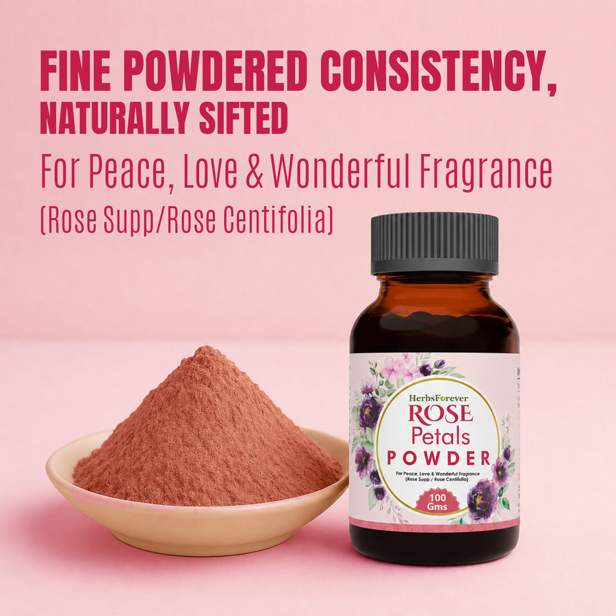 Rose Powder - (Rose centifolia) - Non GMO - Vegan  - 100 Gms
