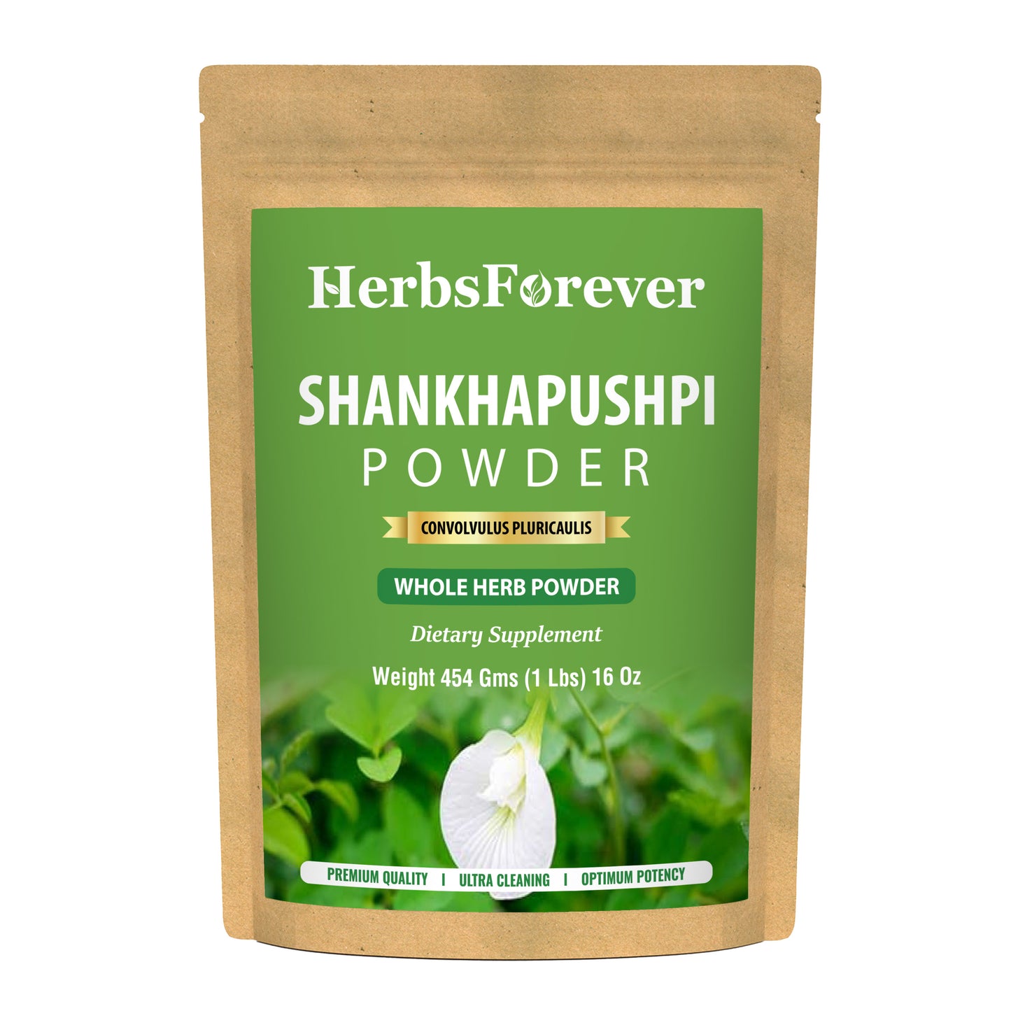 Shankhapushpi Powder (Convolvulus Pluricaulis) – Non GMO – Vegan – (454 Gms – 1LBS)