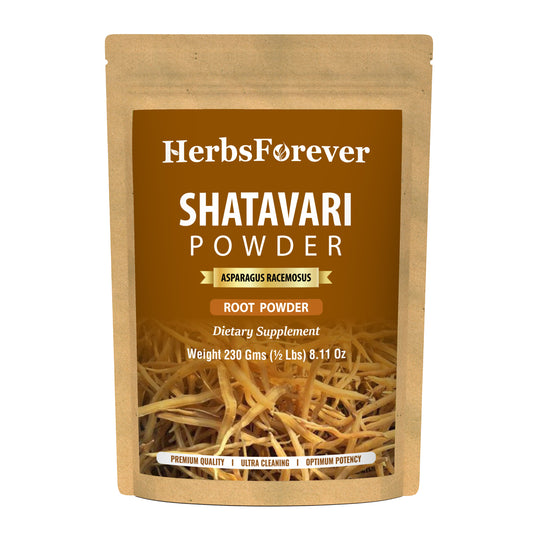 Shatavari Powder (Asparagus Racemosus) - Non GMO - Vegan - (230Gms -  ½ LBS)