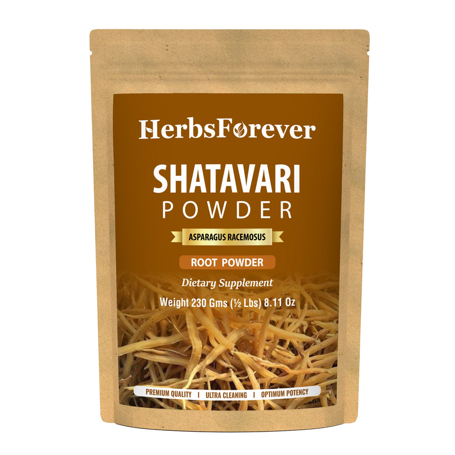 Shatavari Powder (Asparagus Racemosus) - Non GMO - Vegan - (230Gms -  ½ LBS)