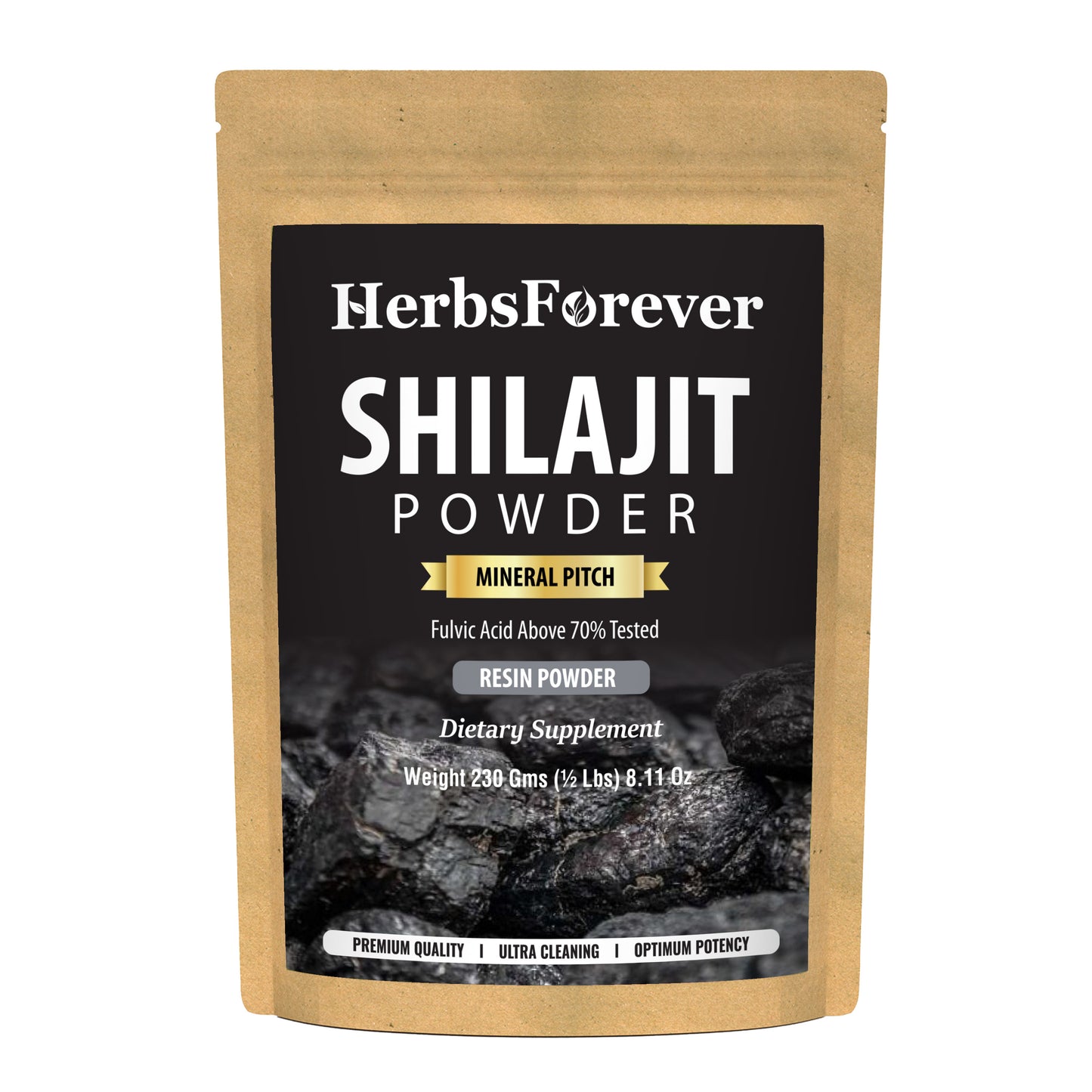 Shilajit Powder (Mineral Pitch) - Vegan - (230Gms - ½ LBS)