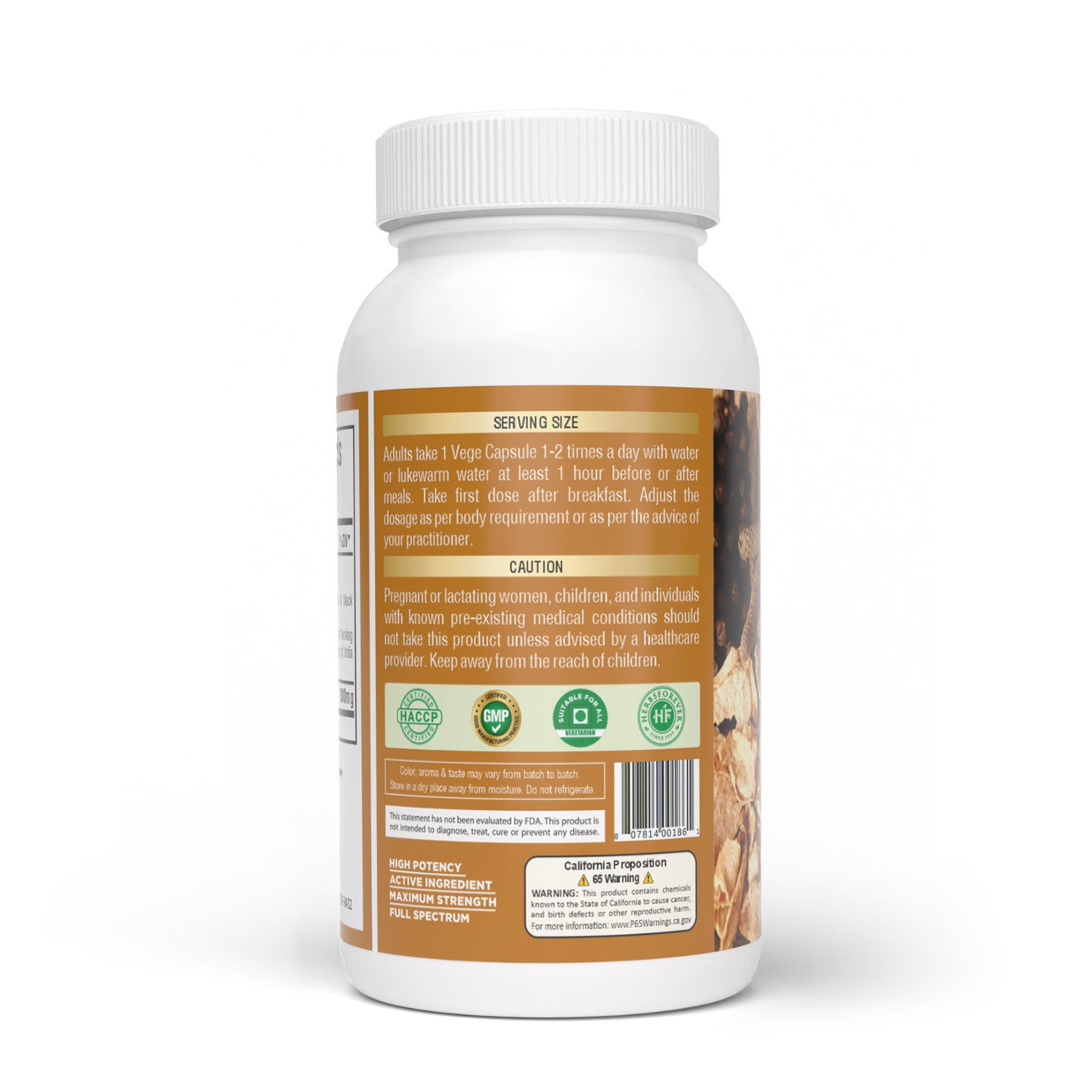 Trikatu Capsules - Ayurvedic Herbal Supplement – 60 Vege Capsules – 800 Mg Each