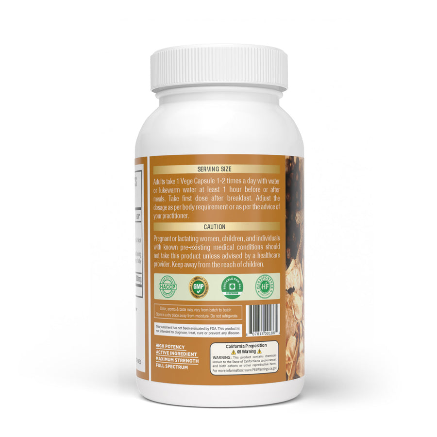 Trikatu Capsules - Ayurvedic Herbal Supplement – 60 Vege Capsules – 800 Mg Each