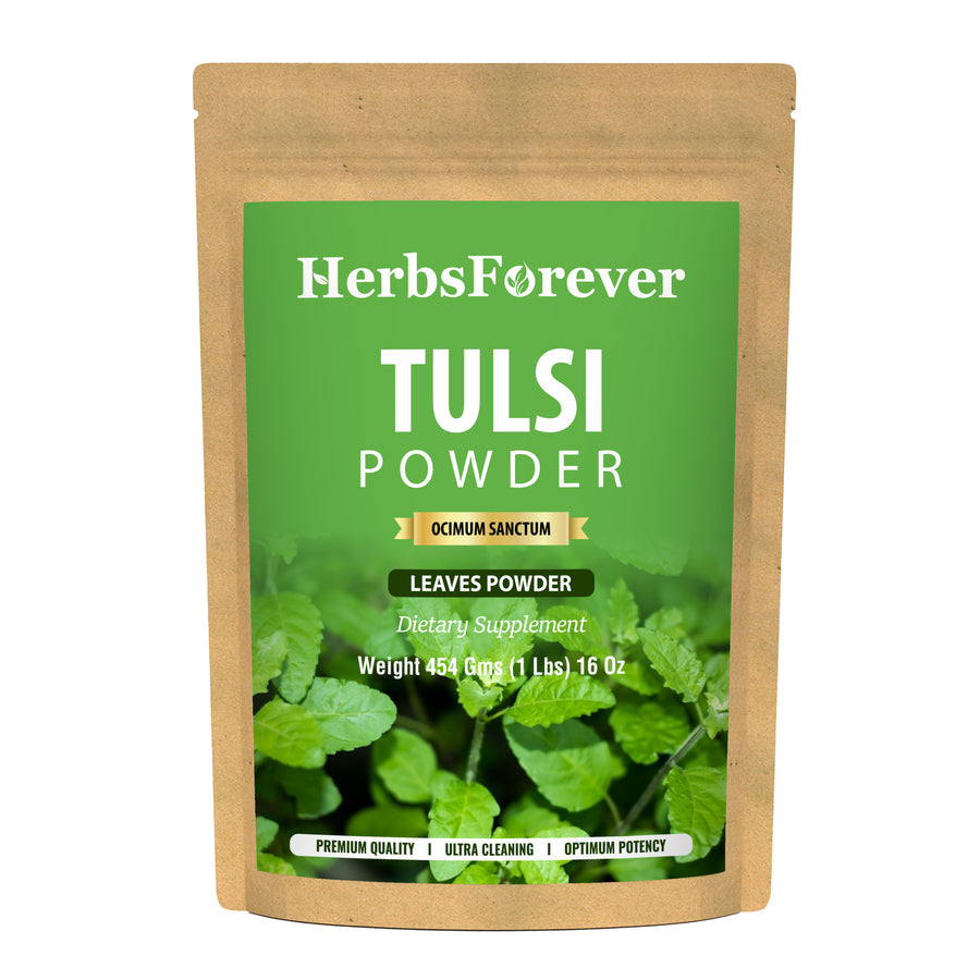 Tulsi Powder (Ocimum Sanctum) - Non GMO - Vegan - (454 Gms - 1LBS)