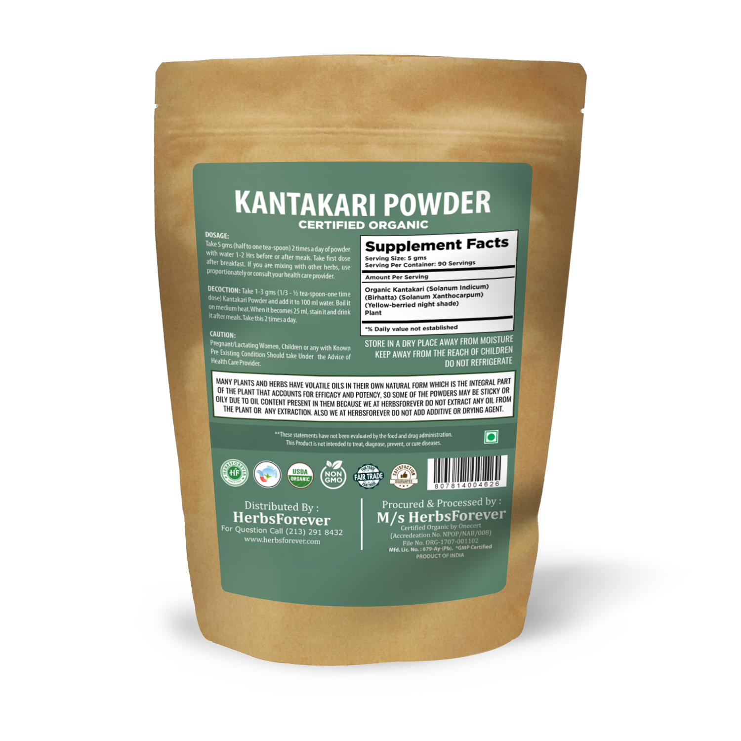 Kantakari Powder Organic