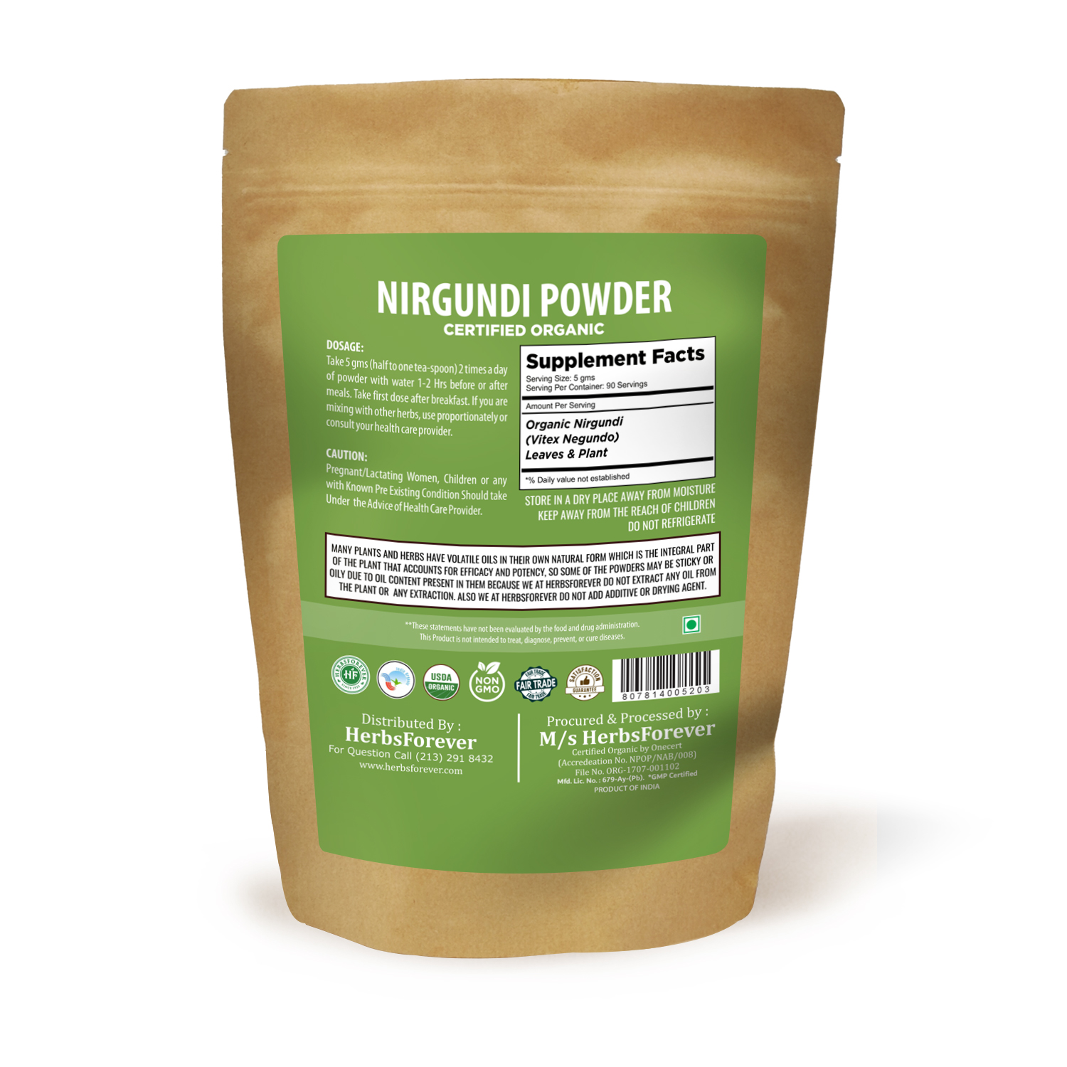 Nirgundi Powder Organic