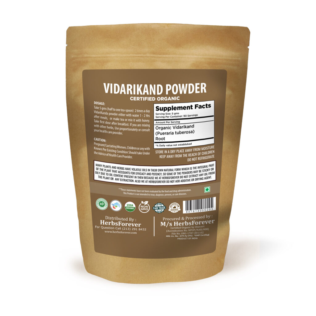 Organic Vidari Kanda Powder Best Herbal Supplement HerbsForever