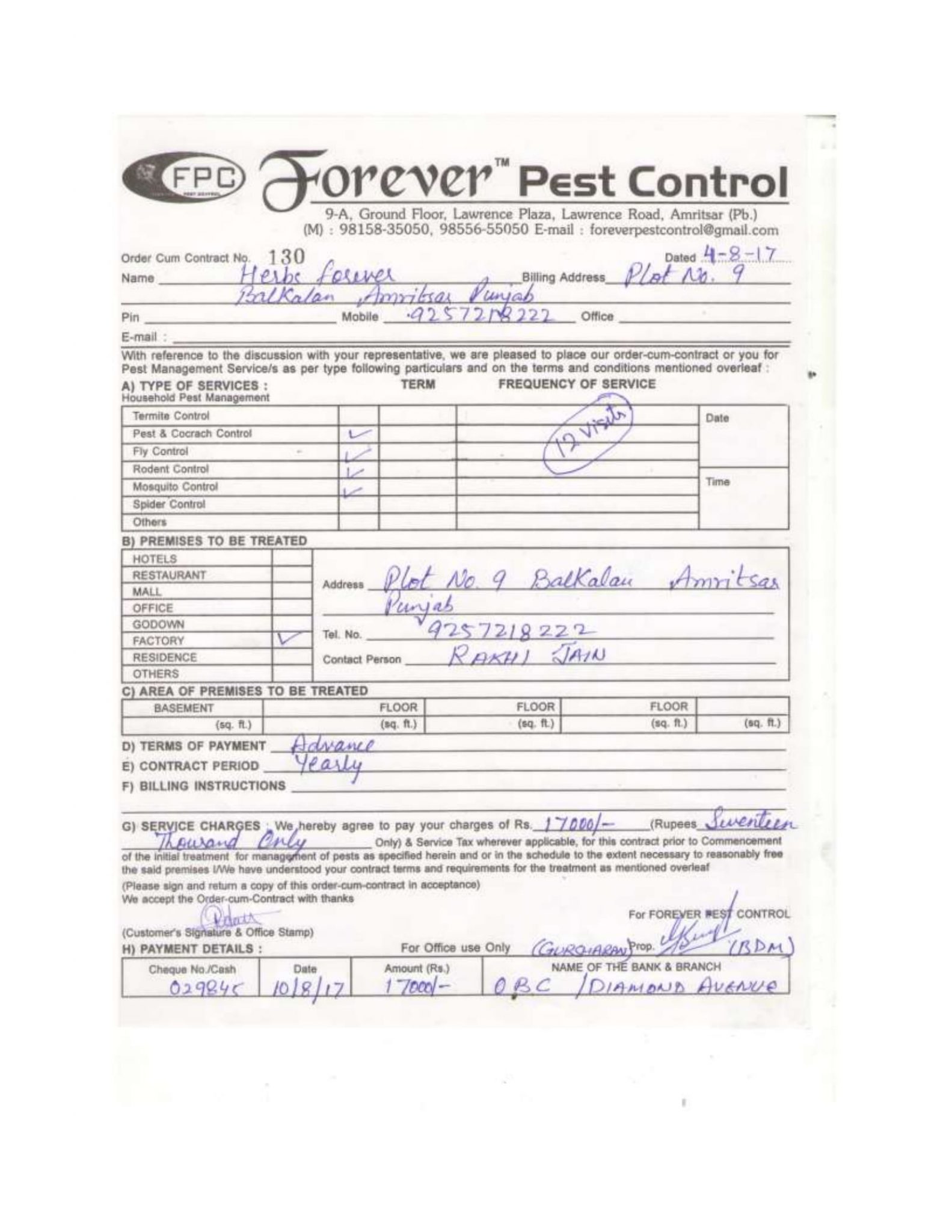 Manufacturing Facility License Certificates - HerbsForever