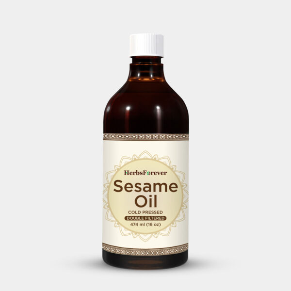 Sesame-Oil-(474ml) Sesame Oil - (Sesamum Indicum) - Cold pressed and double filtered in Muslin Cloth - 16 oz (473.16 Ml)