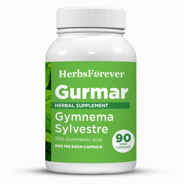 bnr1_gurmar_90Caps Gurmar Capsules – Gymnema Sylvestre - 25% Gymnemic Acid - Extract Ratio 7:1 - 90 Vege Capsules - 800 mg each