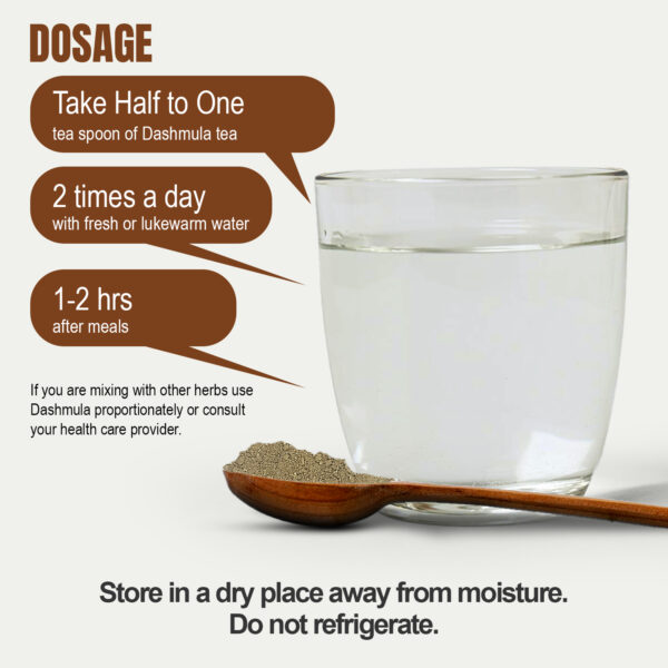 bnr4_dashmula_tea_454_dosage Dashmula Kwath Tea (Coarse cut and sift) - 454 gm