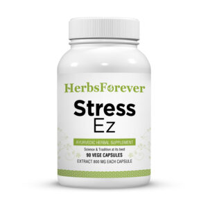 bnr1_stress-Ez_90Caps Stress Ez Capsules - Ayurvedic Herbal Supplement – (90 Vege Capsules – 800 Mg Each)
