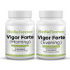 bnr1_vigor-forte_42Caps Vigor Forte Capsules - Ayurvedic Herbal Supplement – Combination Pack (2 Bottles) Morning Strength: 42 Capsules, 800 mg each & Evening Strength 42 Veg Capsules, 800 mg each