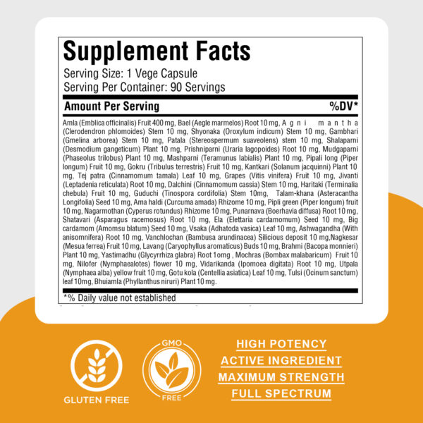 bnr3_chywanprash_90Caps Chywanprash Capsules - Ayurvedic Herbal Supplement – 90 Vege Capsules – 800 Mg Each