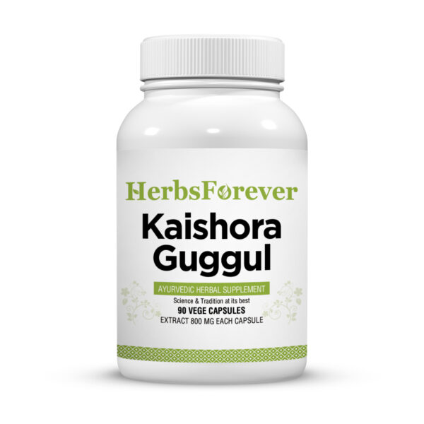 Kaishore Guggulu - Ayurvedic Herbal Supplement - 90 Vege Capsules - 800 Mg Each
