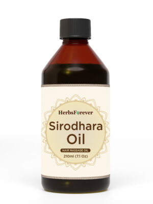 Sirodhara Oil - Processed with Sesame Oil - Cold pressed and double filtered in Muslin cloth - 210 ml