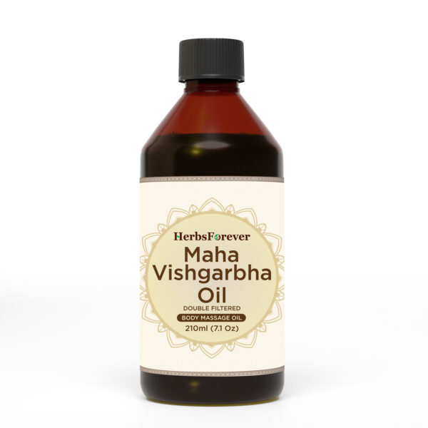 MahaVishgarbha Oil - Processed with Sesame Oil - Cold pressed and double filtered in Muslin cloth - 210 ml