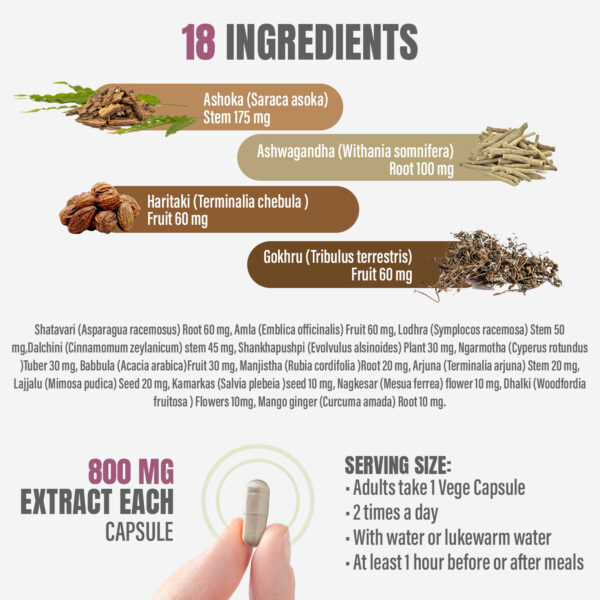 bnr2_femivita_90Caps Femivita Capsules - Ayurvedic Herbal Supplement – 90 Vege Capsules – 800 Mg Each