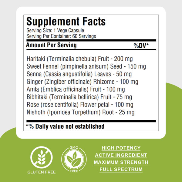 bnr3_laxa_mild_60Caps Laxa Mild - Ayurvedic Herbal Supplement – 60 Vege Capsules – 800 Mg Each